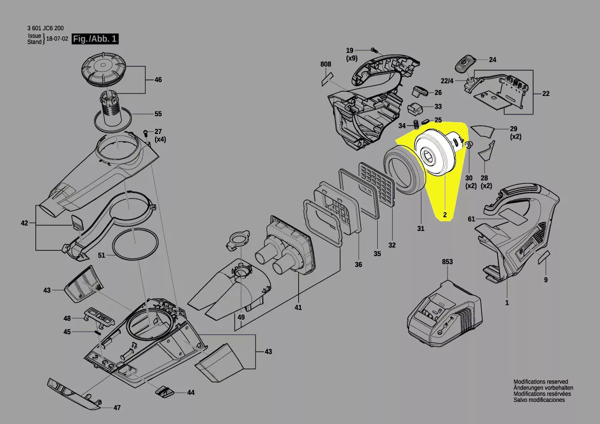 Moteur 18V réf. 1 619 PB2 077 Bosch